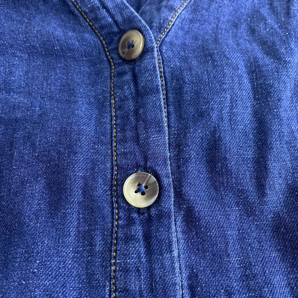 Soft Surroundings Women's Medium Julietta Chambray Linen Blend Cottage Prairie - Picture 4 of 8